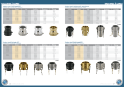 Catalogue Raccords &agrave; cames Camlock