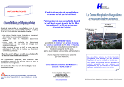 consultations externes publiques ou priv&eacute;es du Centre Hospitalier d
