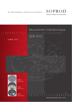 Mouvement mécatronique Mechatronic movement SOP 813
