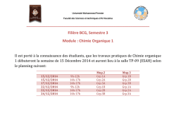 TP-Organique-BCG-S3 - FSTH- Facult&eacute; des Sciences et Techniques