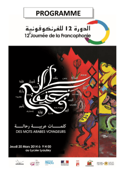 PROGRAMME - Lyc&eacute;e Lyautey