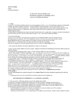 ADAVNAHBL Le Droit des Anciens Mineurs aux