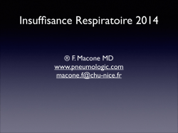 Insuffisance Respiratoire 2014 Simple - ifsi du chu de nice 2012-2015