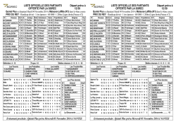 LISTE OFFICIELLE DES PARTANTS OFFERTE PAR
