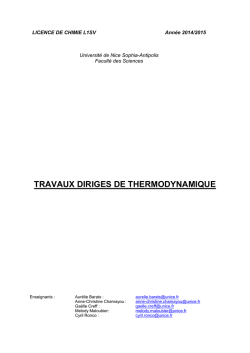 L1SV fascicule TDThermo 2014-2015