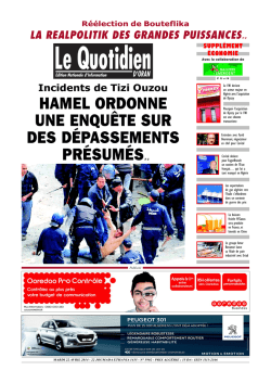 LE QUOTIDIEN DORAN 22.04.2014