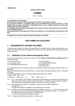 CHIMIE - Concours G2E