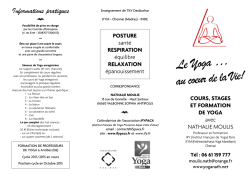 cours reguliers - YOGA ~ Nathalie Moulis