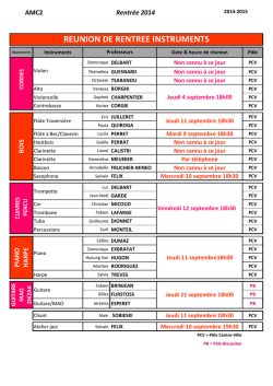 REUNION DE RENTREE INSTRUMENTS