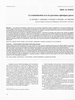 communication des aphasiques
