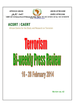Bi-weekly Press Review 16-28 February 2014