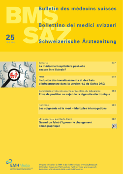 Bulletin des m&eacute;decins suisses Bollettino dei medici svizzeri