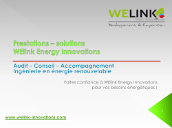 Pr&eacute;sentation Welink