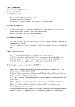 CV French - Linda Gardiner