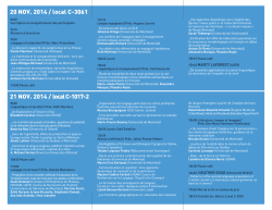 20 NOV. 2014 / local C-3061 21 NOV. 2014 / local C-1017-2