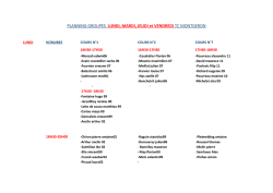 PLANNING GROUPES LUNDI, MARDI, JEUDI et VENDREDI TC