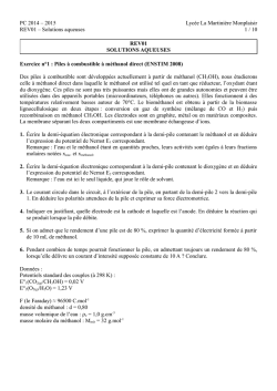 énoncé - Chimie PC La Martinière Monplaisir