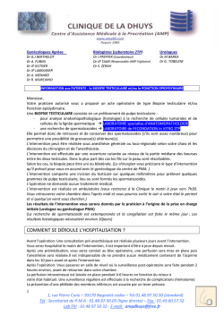 Biopsie testiculaire - AMP Clinique de la dhuys, www.amp93.com