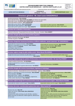 Organigramme Direction commune CHB - HLD
