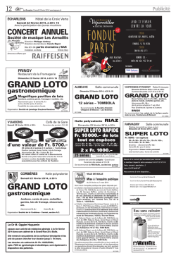 grand loto - La Gruyere Online