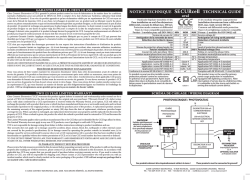 NOTICE TECHNIQUE SECURcell TECHNICAL GUIDE aval ∿