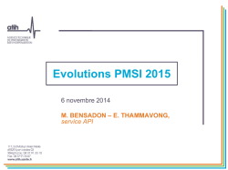 Evolutions PMSI 2015