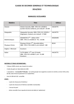 Manuels et fournitures scolaires