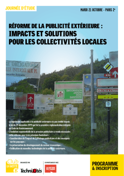impacts et solutions pouR les collectivit&eacute;s locales