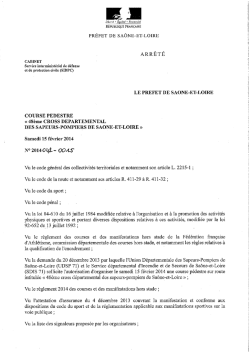 ARR&Ecirc;T&Eacute; - Services Etat Sa&ocirc;ne-et