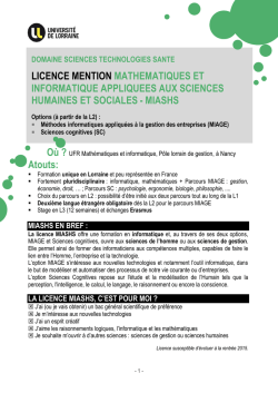 Atouts - Platine - Universit&eacute; de Lorraine