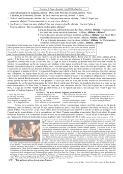 1. Gloire et louange à toi, Seigneur, alléluia