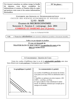 L2-S3 - MASS Examen de MICROECONOMIE Semestre 3 &ndash; Session 2