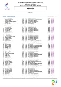 Samedi matin - Club des Nageurs Salonais