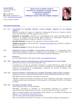 T&eacute;l&eacute;charger le CV de Sandra NAGEL