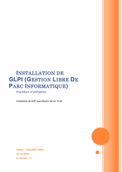 Installation de GLPI (Gestion Libre De Parc Informatique)