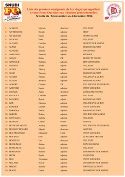 Liste des premiers enseignants du 1er degré qui appellent à voter