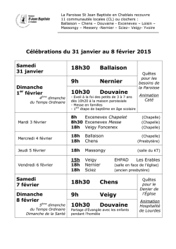 Paroisse Saint - Paroisse catholique St Jean Baptiste en Chablais