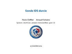 Sonde IDS durcie - Agence nationale de la s&eacute;curit&eacute; des syst&egrave;mes d