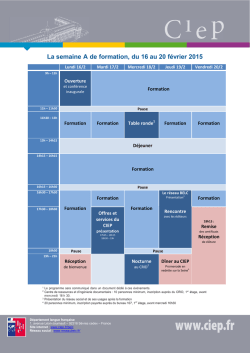emploi du temps d&eacute;taill&eacute;