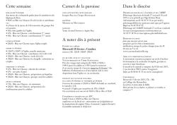 T&eacute;l&eacute;charger la Feuille d`informations paroissiales