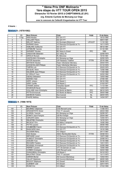 1&egrave;re &eacute;tape du VTT TOUR OPEN 2015 " 6&egrave;me Prix ONF Molinario "