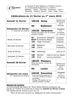 Paroisse Saint - Paroisse catholique St Jean Baptiste en Chablais