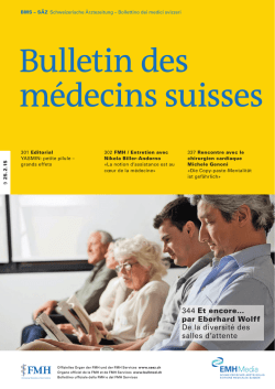 Bulletin des m&eacute;decins suisses 09/2015