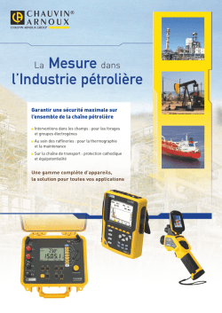 La Mesure dans l`Industrie p&eacute;troli&egrave;re