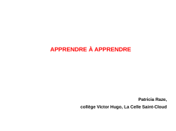 comment appendre &agrave; apprendre