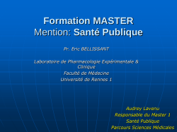 Pr&eacute;sentation m1 sant&eacute; publique