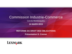 Présentation réforme droit des obligations