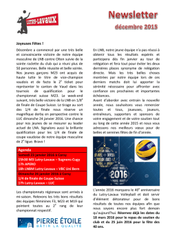 Newsletter: D&eacute;cembre 2015 - lutry
