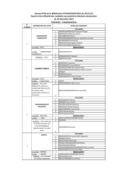 Annexe N&deg;03 de la d&eacute;lib&eacute;ration N&deg;010/CENI/D/2015 du 24/11/15