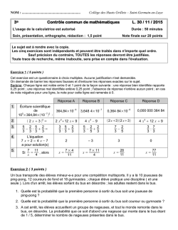 Sujet - Coll&egrave;ge les Hauts Grillets &agrave; sections internationales